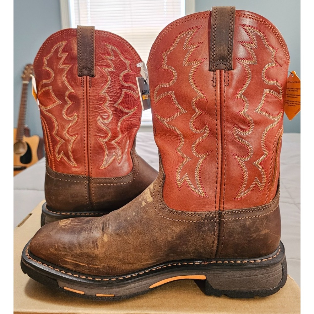 Ariat® (Men's 10 D) WorkHog™ ATS® Max Square-Toe Work Boot in Dark Earth - $220 - Picture 9 of 12